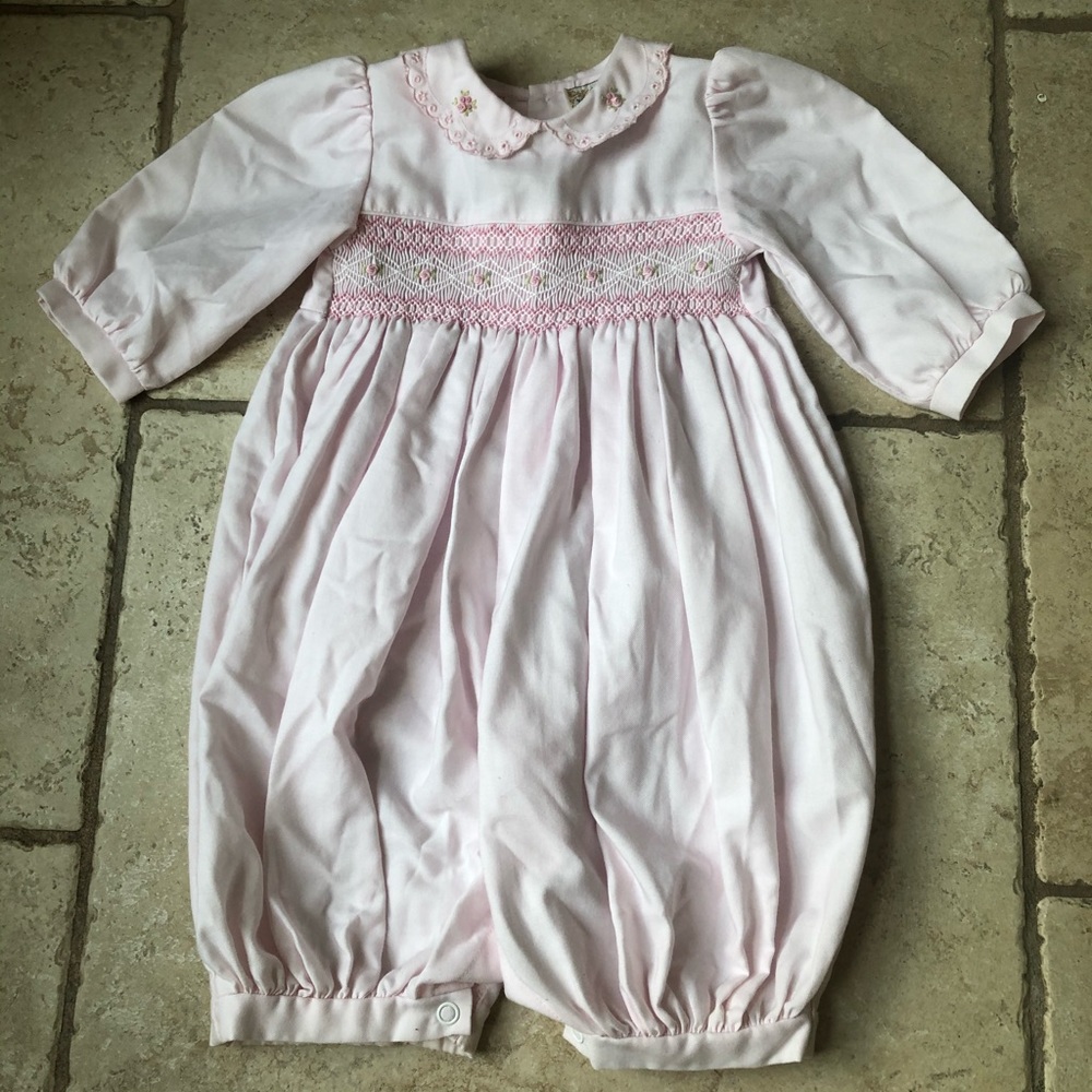 Hand Smocked Vintage romper